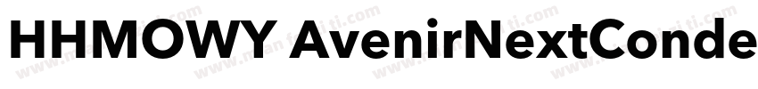HHMOWY AvenirNextCondensed Bold粗体字体转换